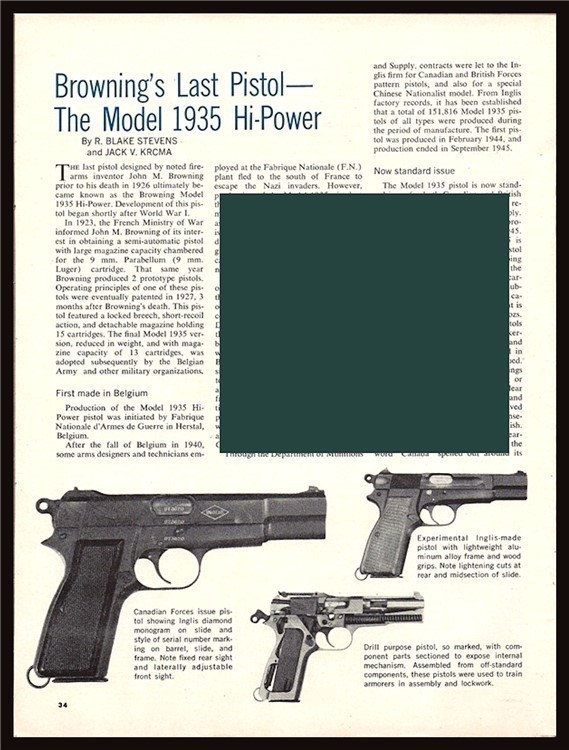 1969 BROWNING 'S Model 1935 Last Pistol 2-page Article-img-0