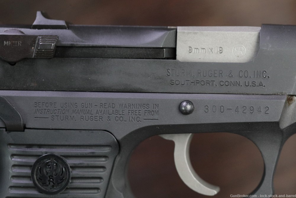 Ruger P85 Model 03002 9mm Luger 4.5” DA/SA Semi-Auto Pistol & Box, MFD 1989-img-12
