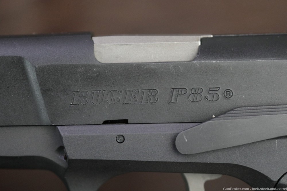 Ruger P85 Model 03002 9mm Luger 4.5” DA/SA Semi-Auto Pistol & Box, MFD 1989-img-14