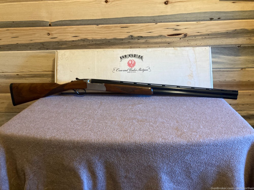 Ruger red label 20 with straight English stock near perfect with box,  Rare-img-1