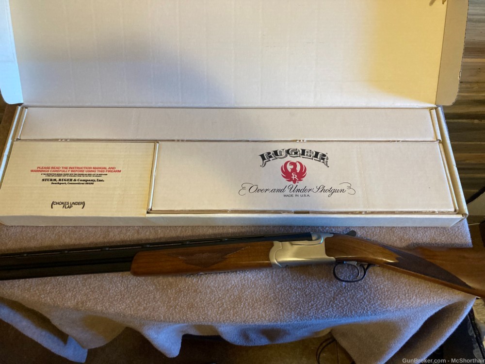Ruger red label 20 with straight English stock near perfect with box,  Rare-img-5