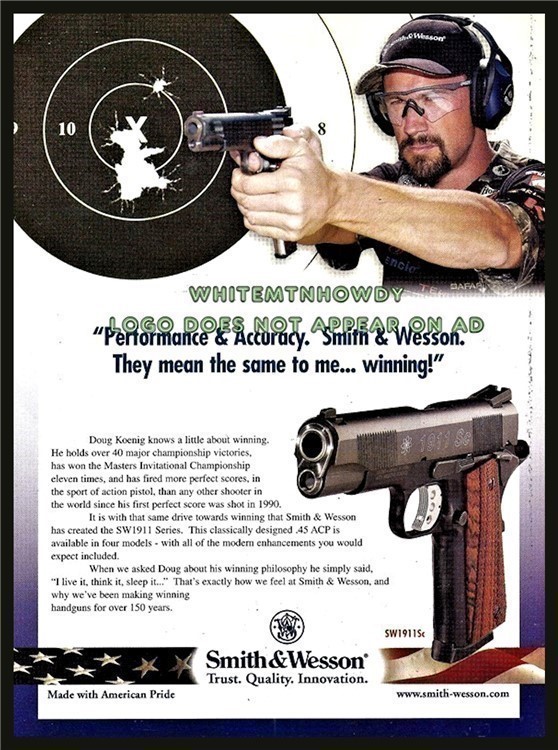 2005 SMITH & WESSON SW19115c Pistol Print AD-img-0