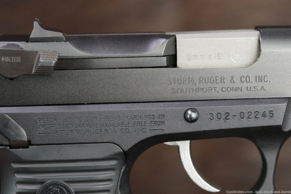 Ruger P85 T.C. Polis 9mm Luger 4.5” DA/SA Semi-Auto Pistol & Box, MFD 1992-img-11