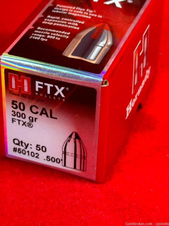 Hornady FTX  Flex Tip 50 Cal .500" 300gr 50 Count 50102 Bullets-img-0