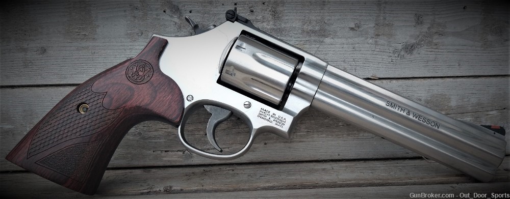S&W 686 Plus Deluxe .357 Mag 6" Brl Wood Grips 7RD SS L-Frame /EZ PAY $90-img-3