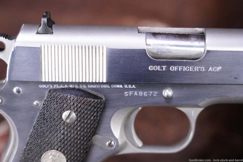 Colt Officers ACP Stainless MKIV Series '80 .45 ACP Semi-Auto Pistol, 1986-img-8