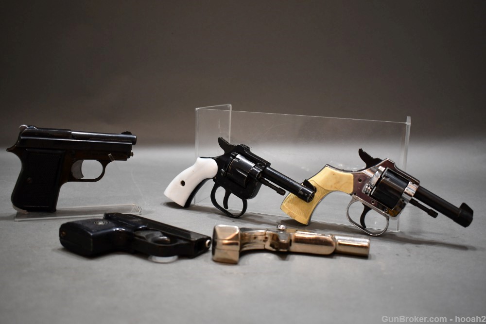 4 Assorted Small Frame Handguns 1 German Blank Pistol FIE TItan Gecado READ-img-0