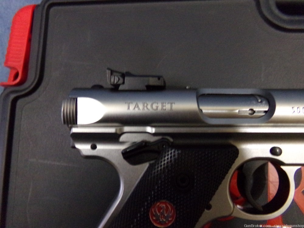 Ruger Mark IV Target Stainless, 22 semi auto pistol-img-2
