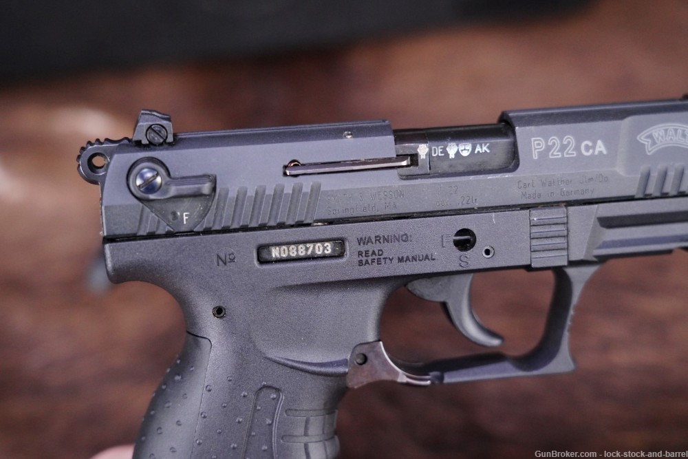 Walther P22 P-22 CA Target 22 LR 5.04" SA/DA Semi-Automatic Pistol MFD 2009-img-7