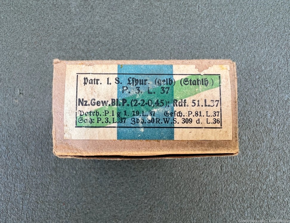 8mm 7.92x57 Full 15Rnd Box Aluminum Core APT Yellow Tracer - Rare-img-1