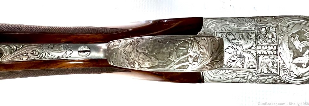 BROWNING SUPERPOSED DIANA GRADE OVER/UNDER 12 GA RARE ENGRAVER F. MARECHAL-img-12