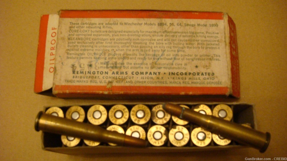 25-35 Winchester Remington Kleanbore Express R439 30s/40's Vintage 20 Rds-img-2