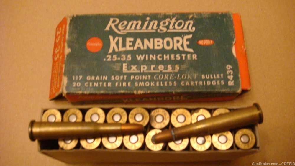 25-35 Winchester Remington Kleanbore Express R439 30s/40's Vintage 20 Rds-img-0