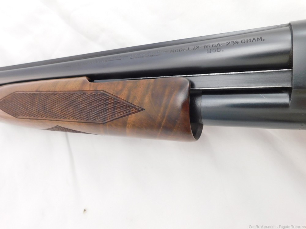 1951 Winchester Model 12 Deluxe Field 16 Gauge Solid Rib-img-7