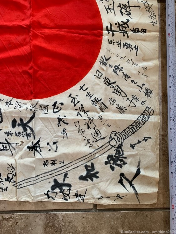 EXCELLENT SILK JAPANESE MEATBALL FLAG WW2-img-2