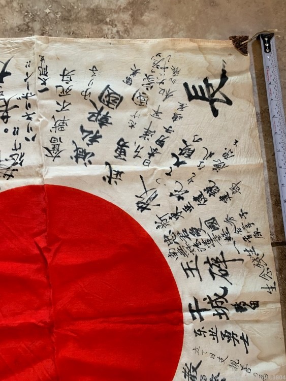 EXCELLENT SILK JAPANESE MEATBALL FLAG WW2-img-5