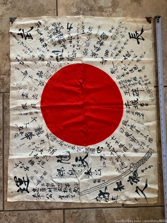 EXCELLENT SILK JAPANESE MEATBALL FLAG WW2-img-1