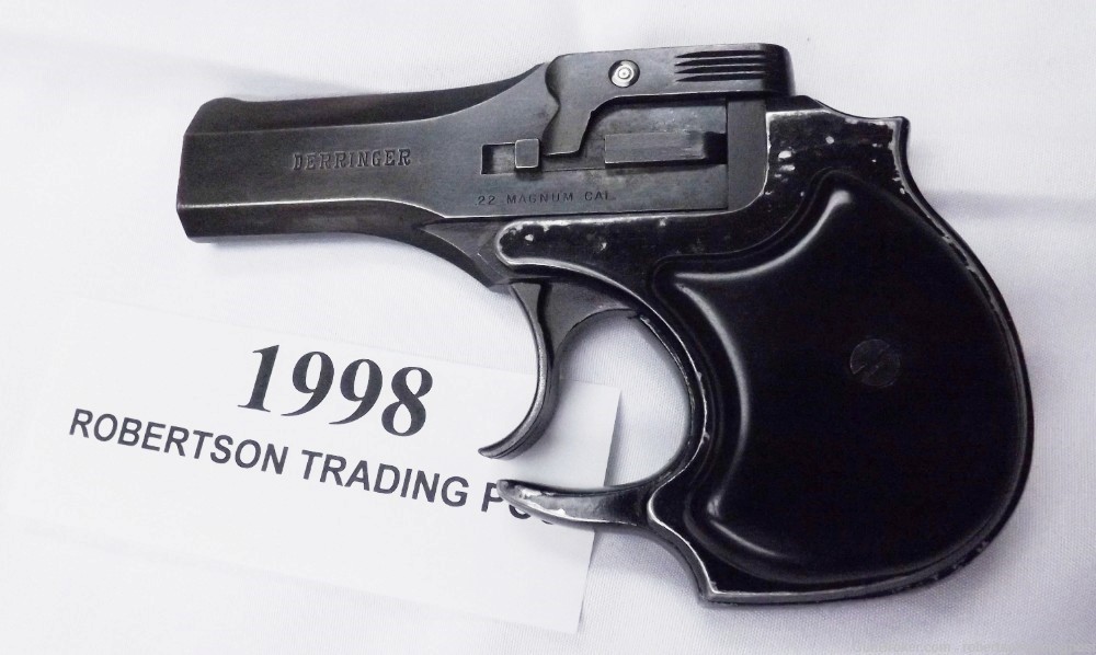 High Standard .22 Magnum DM-101 2 Shot Derringer VG 1980 Steel & Alloy -img-0