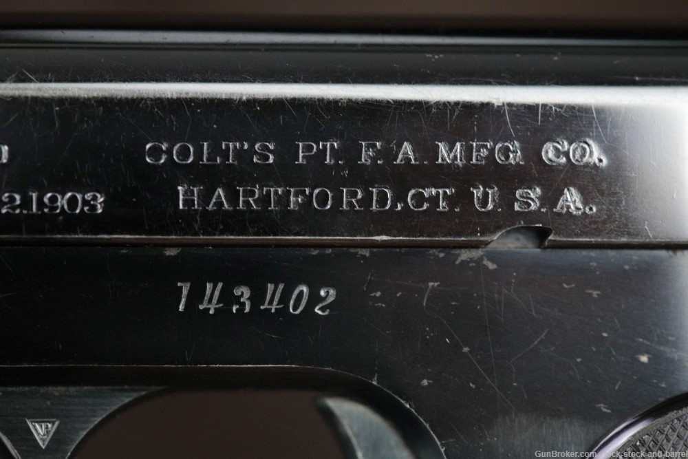 Colt Model 1903 Pocket Hammerless .32 ACP Semi-Automatic Pistol, 1913 C&R-img-14
