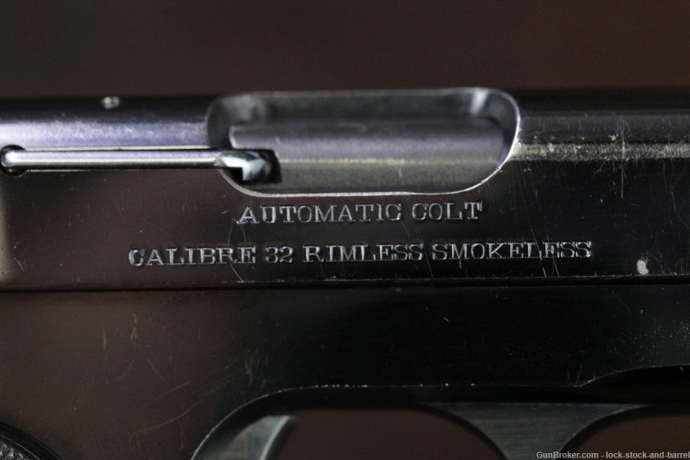 Colt Model 1903 Pocket Hammerless .32 ACP Semi-Automatic Pistol, 1913 C&R-img-12