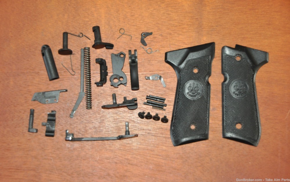 Beretta M9 9mm Grips Trigger Hammer & Parts Lot-img-0