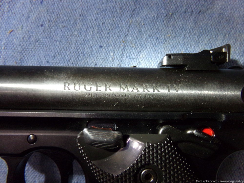 Ruger MK IV Target, blued semi auto pistol, new-img-11