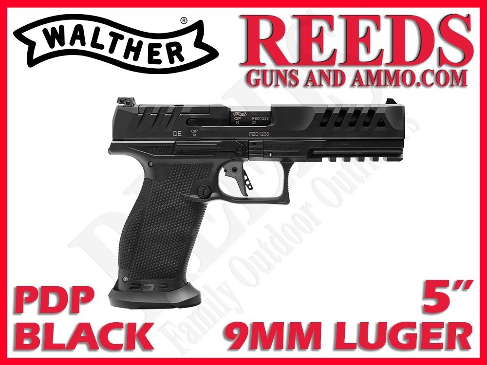 Walther PDP Match Polymer Frame Black 9mm 5in 3-18Rd mags 2872595-img-0