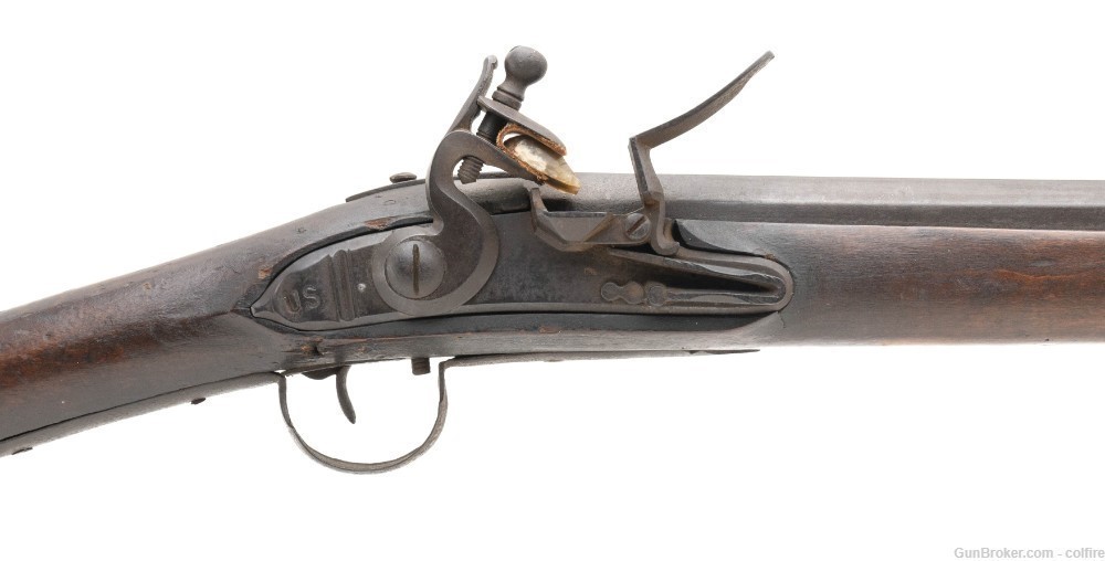 Revolutionary War American Flintlock Musket U.S. marked (AL7503)-img-1