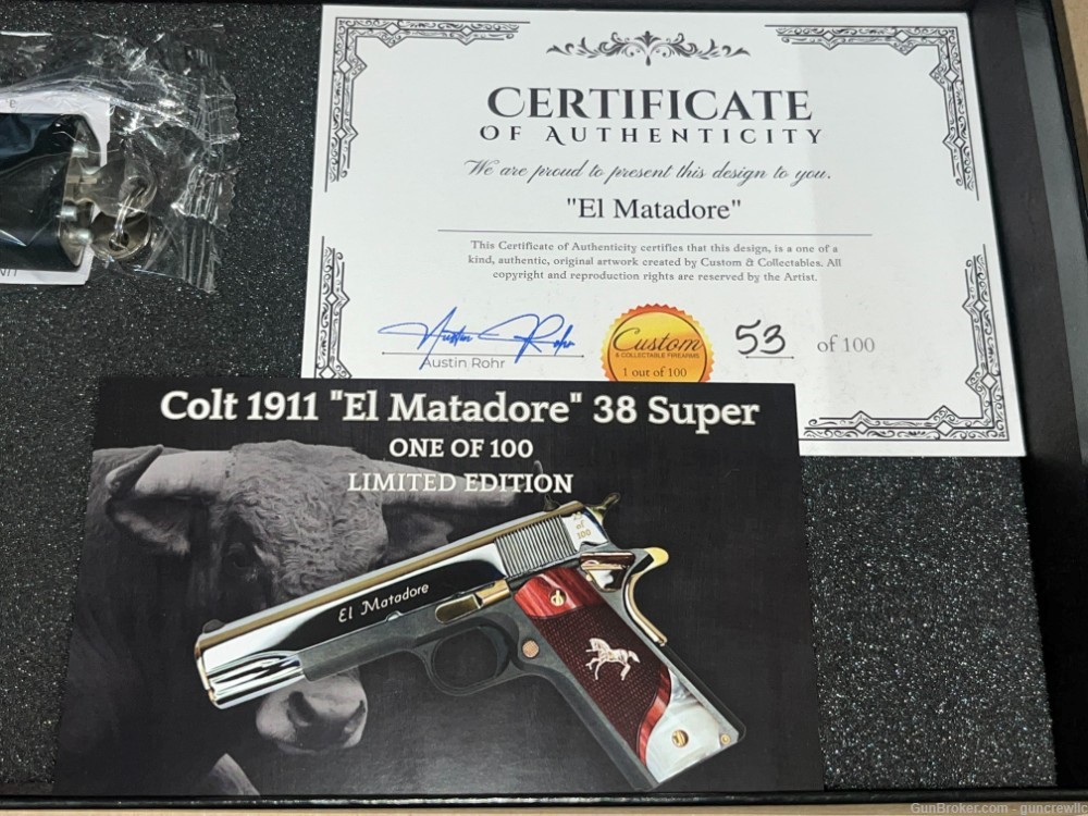 Colt Custom & Collectable CNC El Matadore 38Super 1911 1 of 100 Layaway-img-22