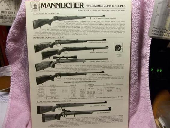 Mannlicher Rifles, Shotguns, Scopes-[flyer]-img-0