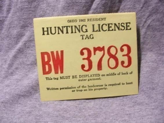 1962 Ohio Resident Hunting License-img-0