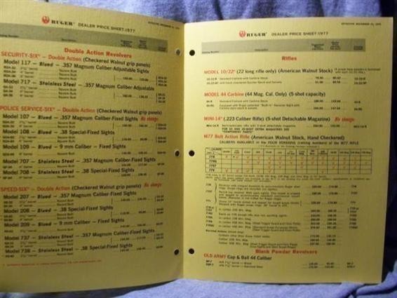 1977 Ruger Price List-img-2