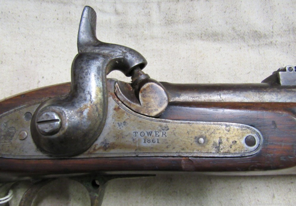 Confederate Civil War Tower 1861 Numbered Enfield Rifled Musket-img-3