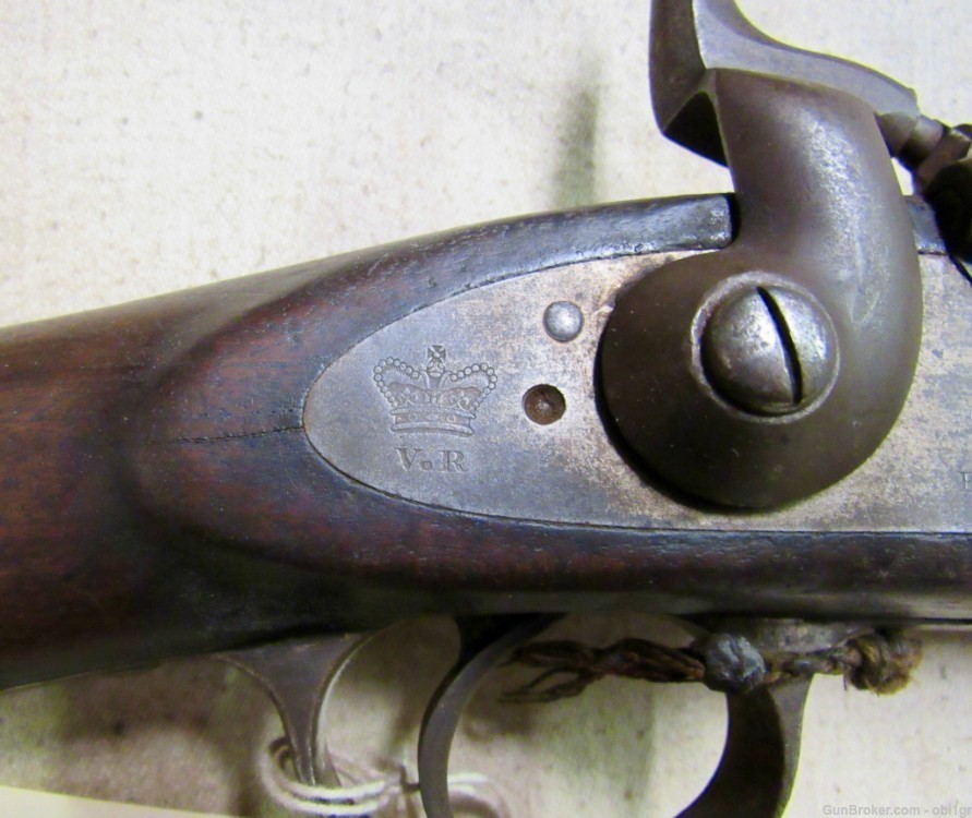 British 1862 Dated 2 Band Snider Enfield Rifle With Arabic Coins-img-2