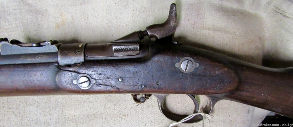 British 1862 Dated 2 Band Snider Enfield Rifle With Arabic Coins-img-9
