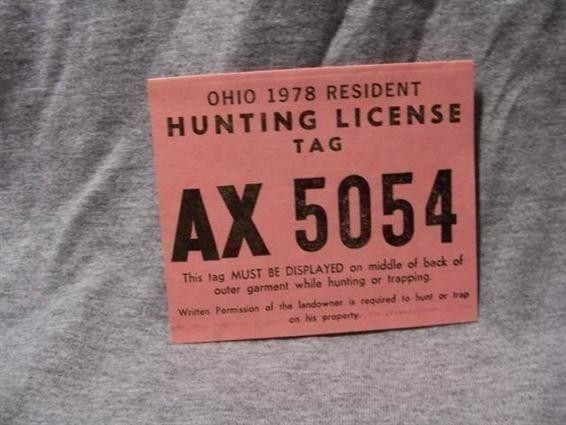 1978 Ohio Resident Hunting License-img-0