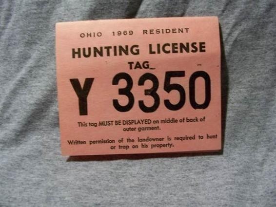 1969 Ohio Resident Hunting License-img-0