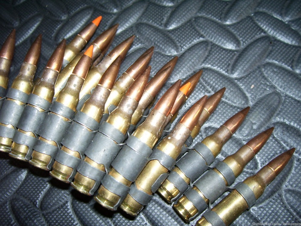 100 Round Belted 7.62X51, Four Ball One Tracer-img-1