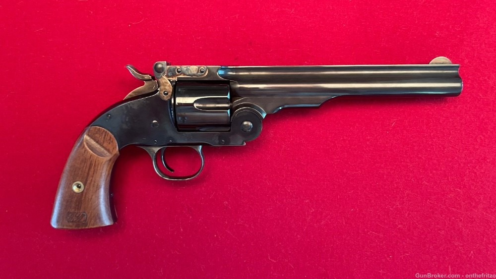 Cimarron Uberti No. 3 Schofield 7” Blued .45 Revolver with Holster-img-7