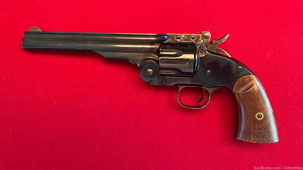 Cimarron Uberti No. 3 Schofield 7” Blued .45 Revolver with Holster-img-0