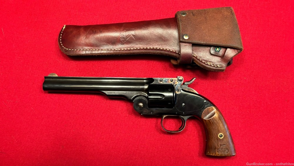 Cimarron Uberti No. 3 Schofield 7” Blued .45 Revolver with Holster-img-3