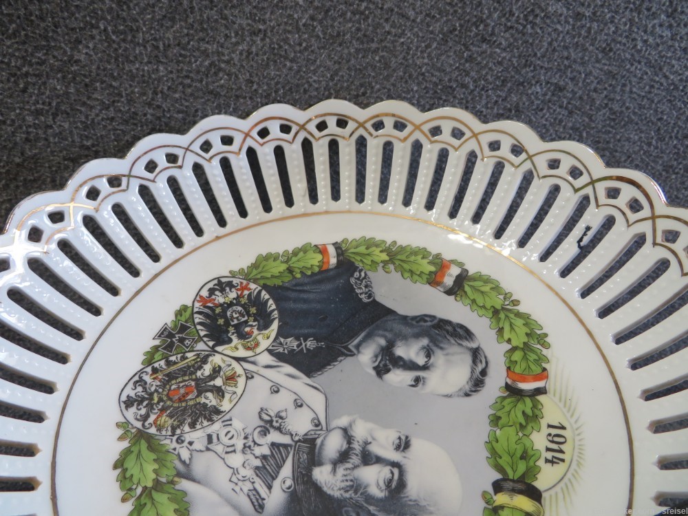 WWI IMPERIAL GERMAN PORCELAIN FRUIT BOWL WITH KAISER WILHELM-img-6