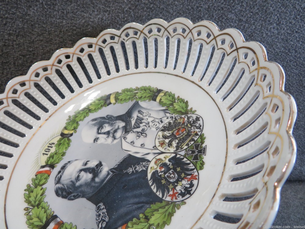 WWI IMPERIAL GERMAN PORCELAIN FRUIT BOWL WITH KAISER WILHELM-img-7
