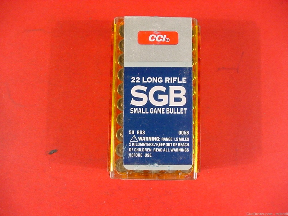 CCI SGB Small Game Bullet 200 Rounds 40 Grain .22 Long Rifle 0058-img-1