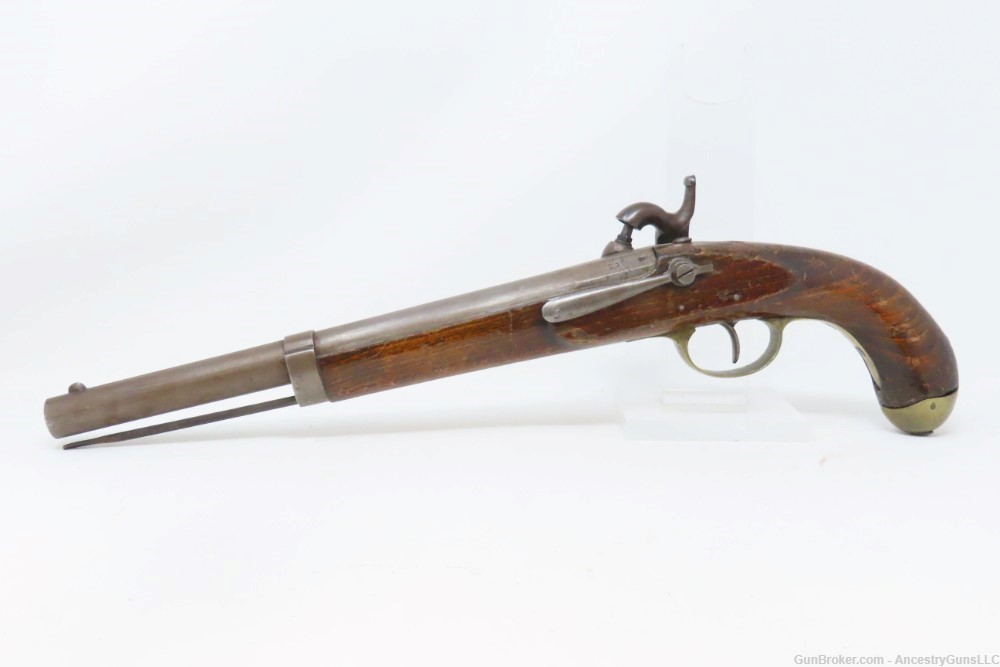 1864 Dated VERY SCARCE Antique Italian TERNI ARSENAL .69 NAVAL BELT Pistol -img-15