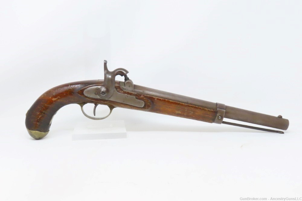 1864 Dated VERY SCARCE Antique Italian TERNI ARSENAL .69 NAVAL BELT Pistol -img-1