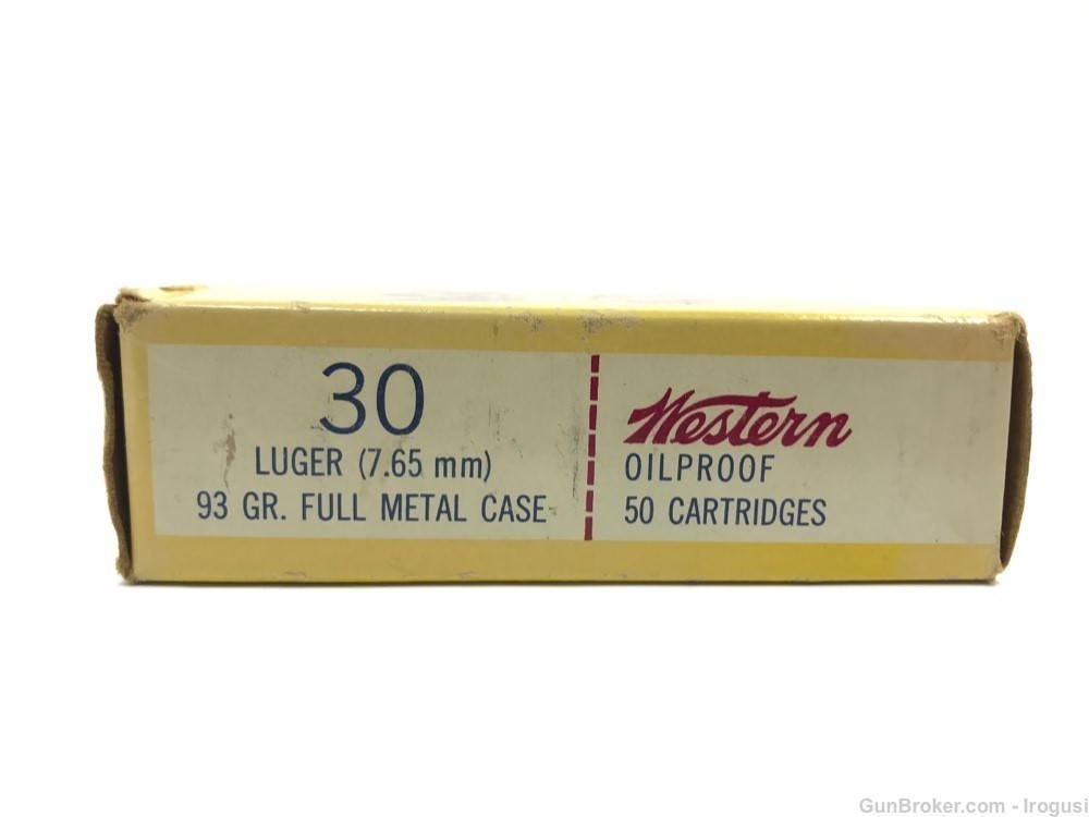 Western X .30 Luger 7.65 mm 93 Gr FMC Vintage Box 50 Rounds 884-NX-img-1