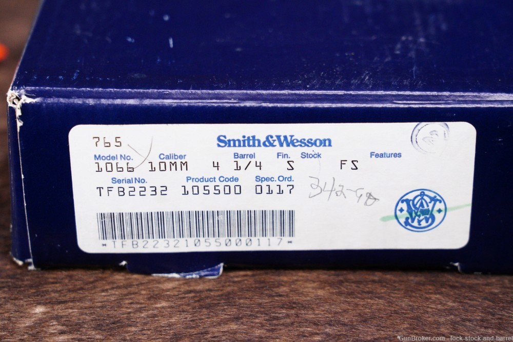 Rare Smith & Wesson S&W Model 1066 105500 10mm 4.25" Semi-Auto Pistol, 1991-img-24