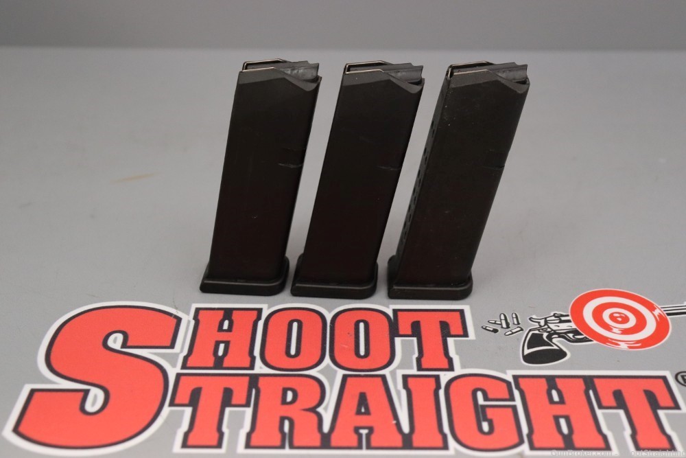 Lot O' Three (3) Glock G19 9mm 15-Round Magazines (OEM)-img-1