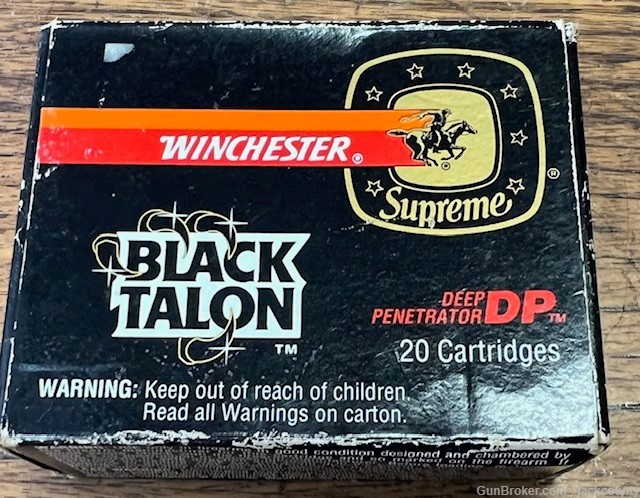 Winchester, Black Talon, 180gr SXT,40 S&W, 20 rds-img-0